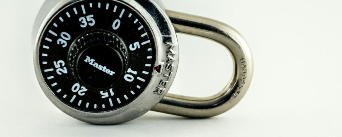 Combination lock to symbolize the advantage of tamper proof thermostats