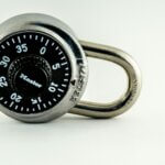 Combination lock to symbolize the advantage of tamper proof thermostats